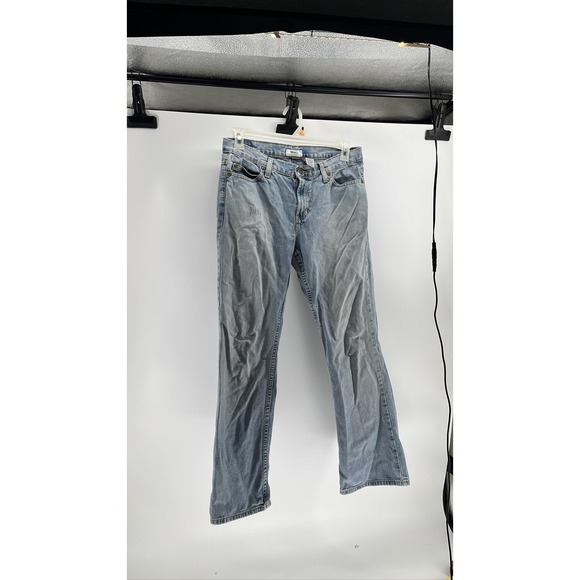 Old Navy Denim - Old Navy sz 10 short Blue Loose Straight Leg Denim Faded distressed